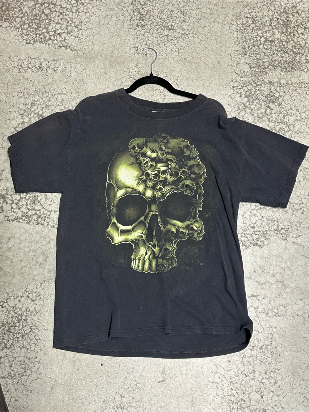 Vintage Y2K Skull Graphic T shirt Grunge Skater Mens L